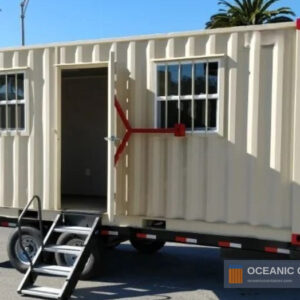 20ft Office/Cabin Shipping Container Trailer With HVAC Unit