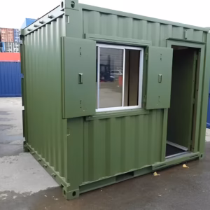 Green 10ft Modified Shipping Container Office